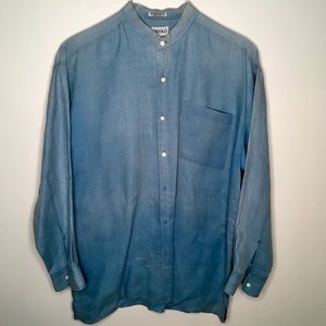 Men’s Gigolo Linen Grandfather Shirt